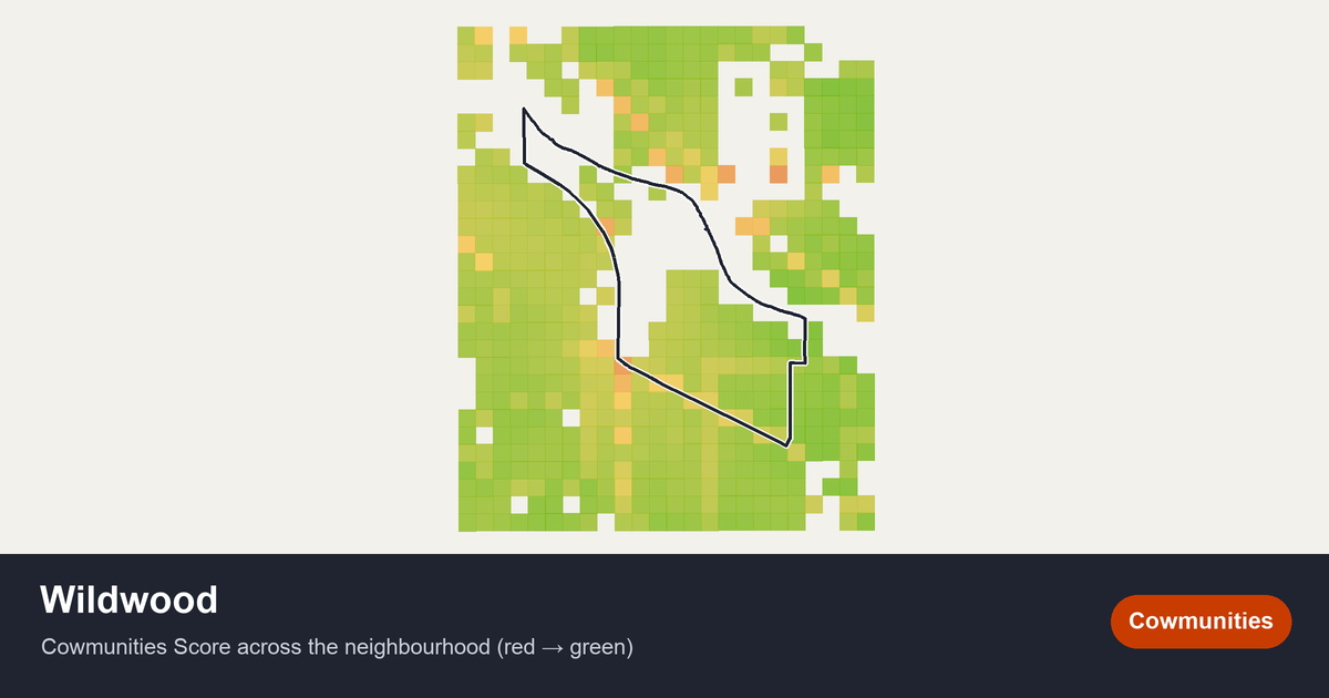 Map of Wildwood in Calgary