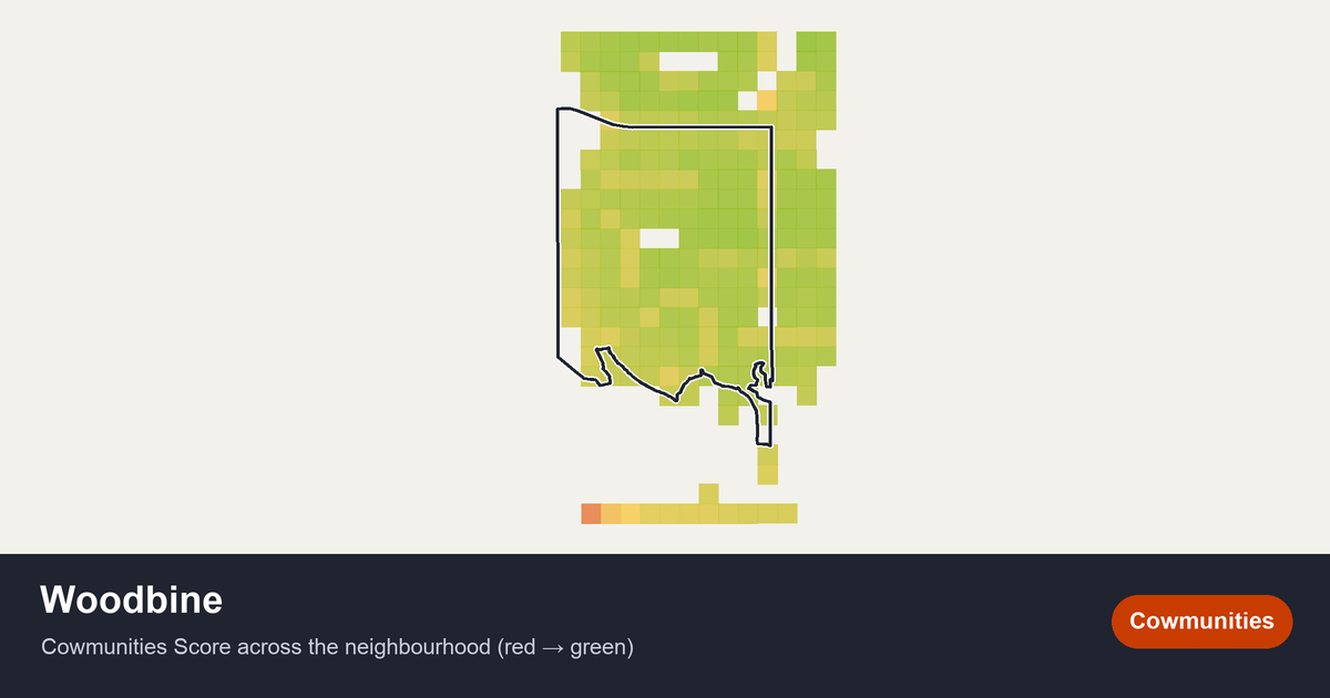 Map of Woodbine in Calgary