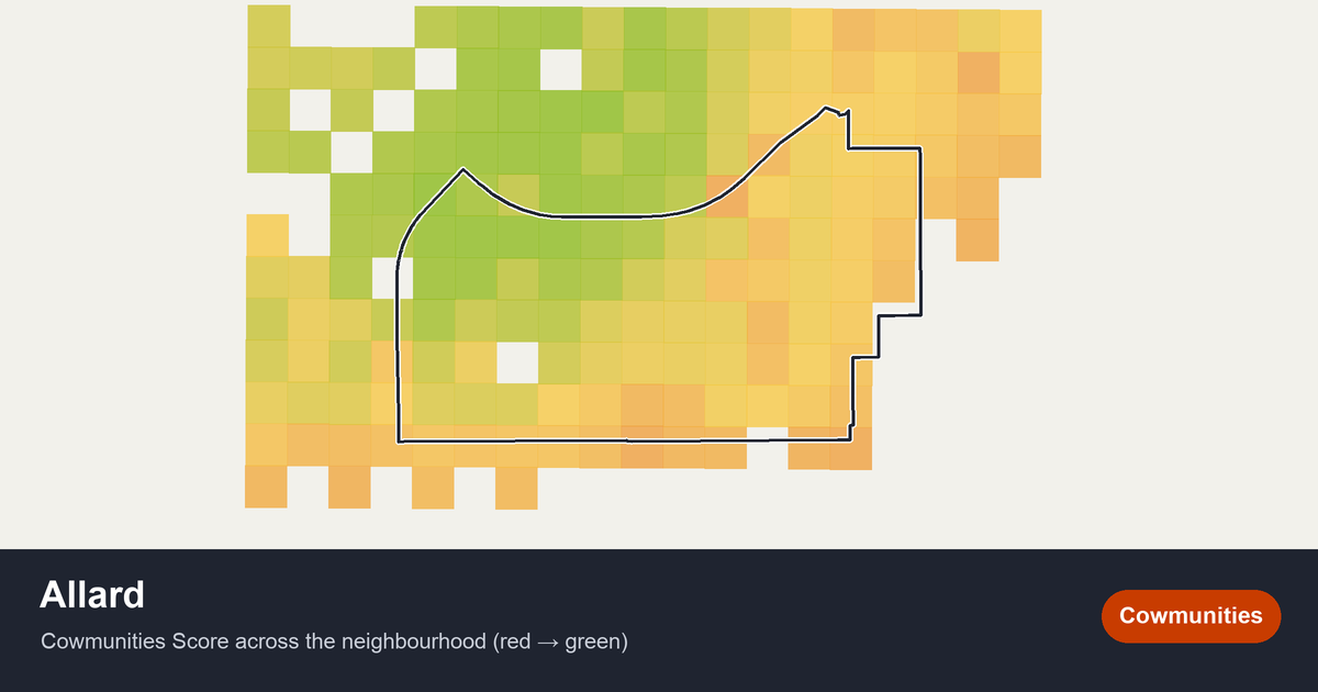 Map of Allard in Edmonton