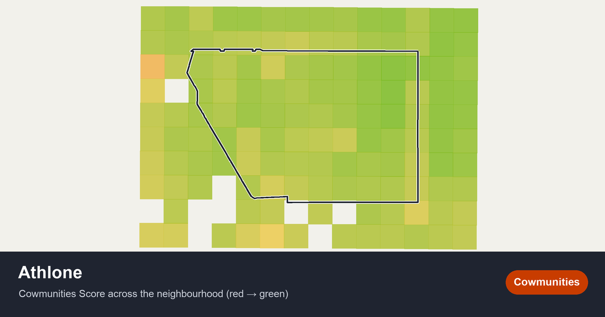 Map of Athlone in Edmonton