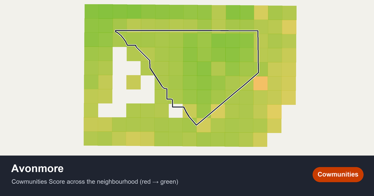 Map of Avonmore in Edmonton