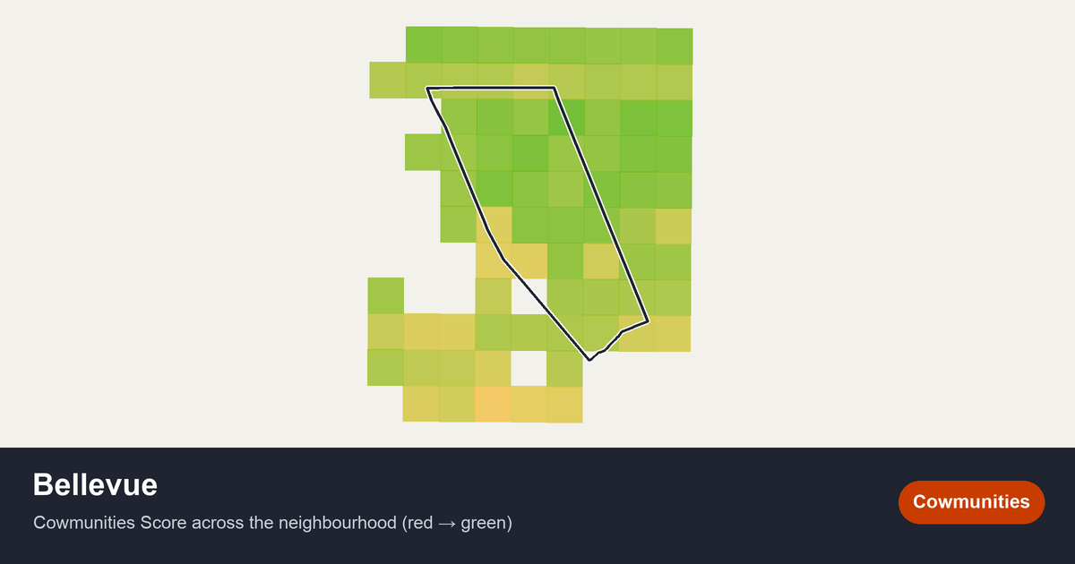 Map of Bellevue in Edmonton