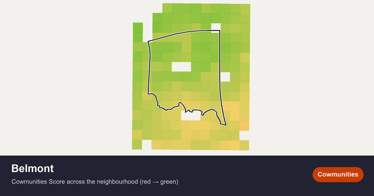Map of Belmont in Edmonton