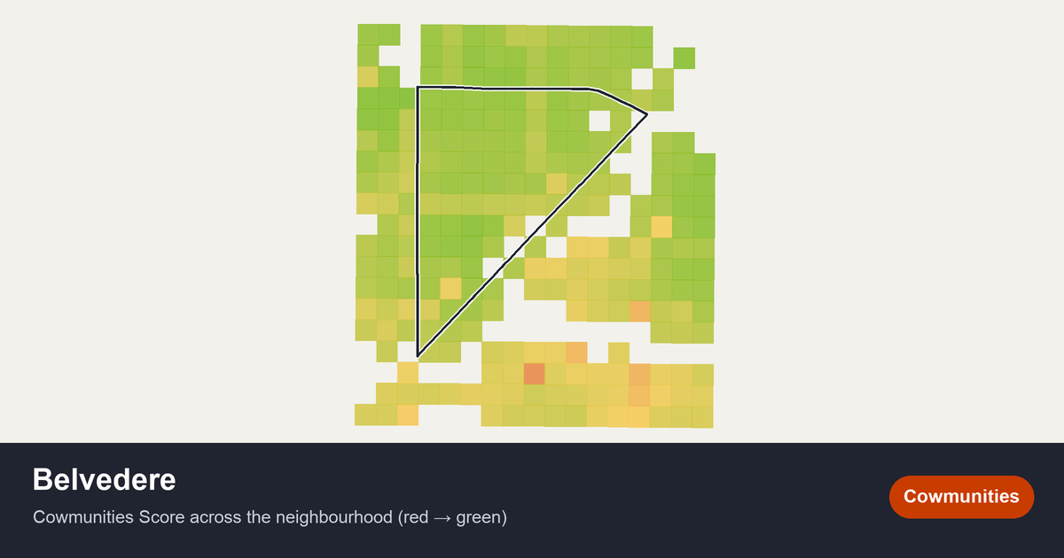 Map of Belvedere in Edmonton