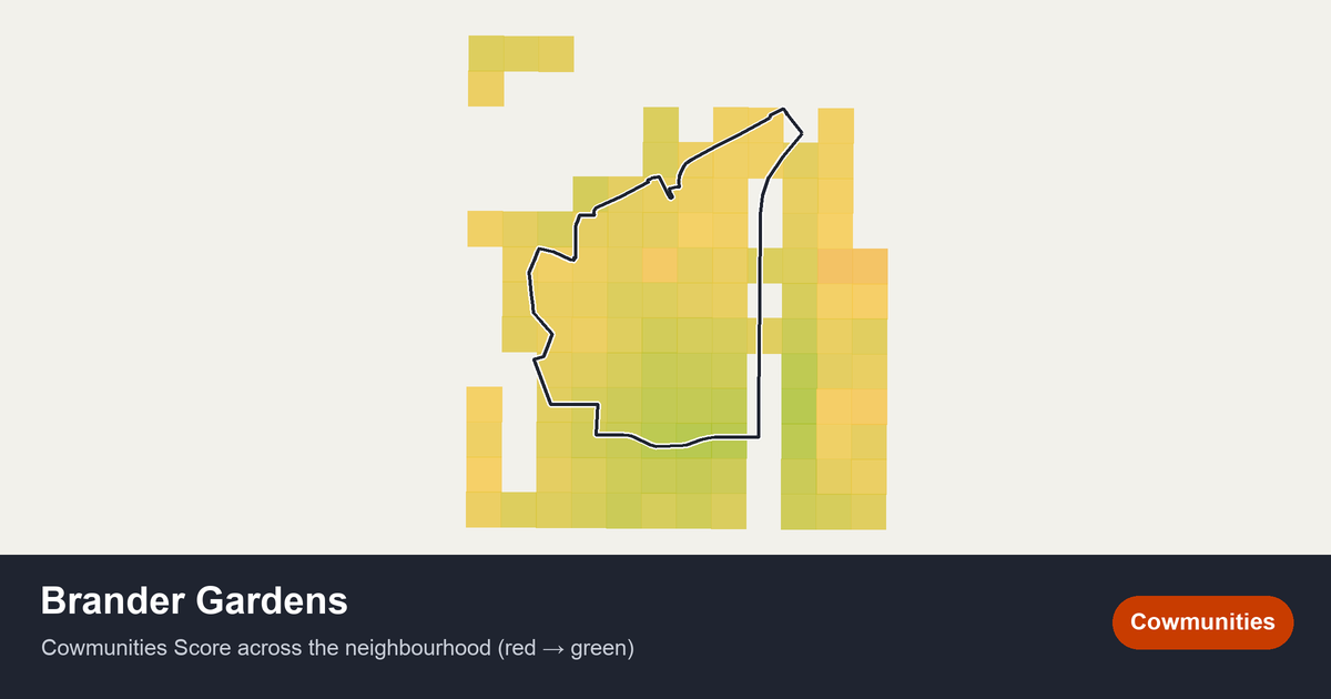 Map of Brander Gardens in Edmonton