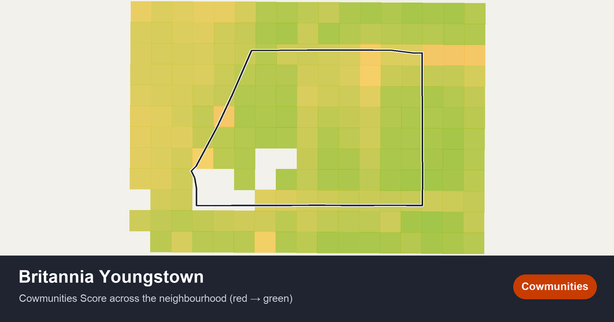 Map of Britannia Youngstown in Edmonton