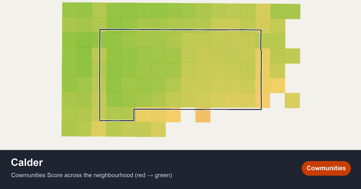 Map of Calder in Edmonton