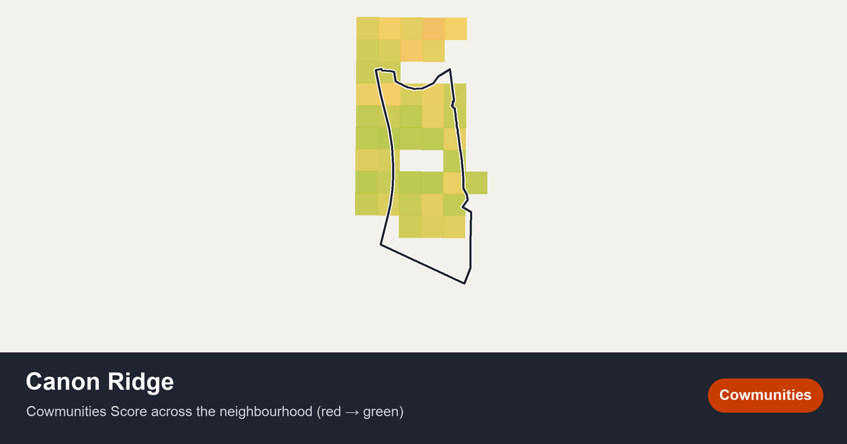Map of Canon Ridge in Edmonton