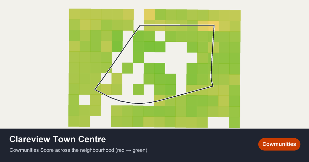 Map of Clareview Town Centre in Edmonton