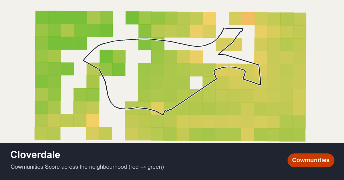 Map of Cloverdale in Edmonton