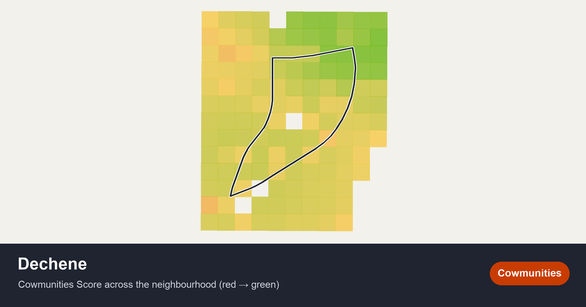 Map of Dechene in Edmonton