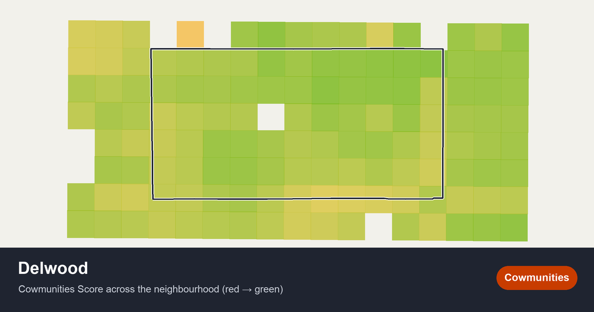 Map of Delwood in Edmonton