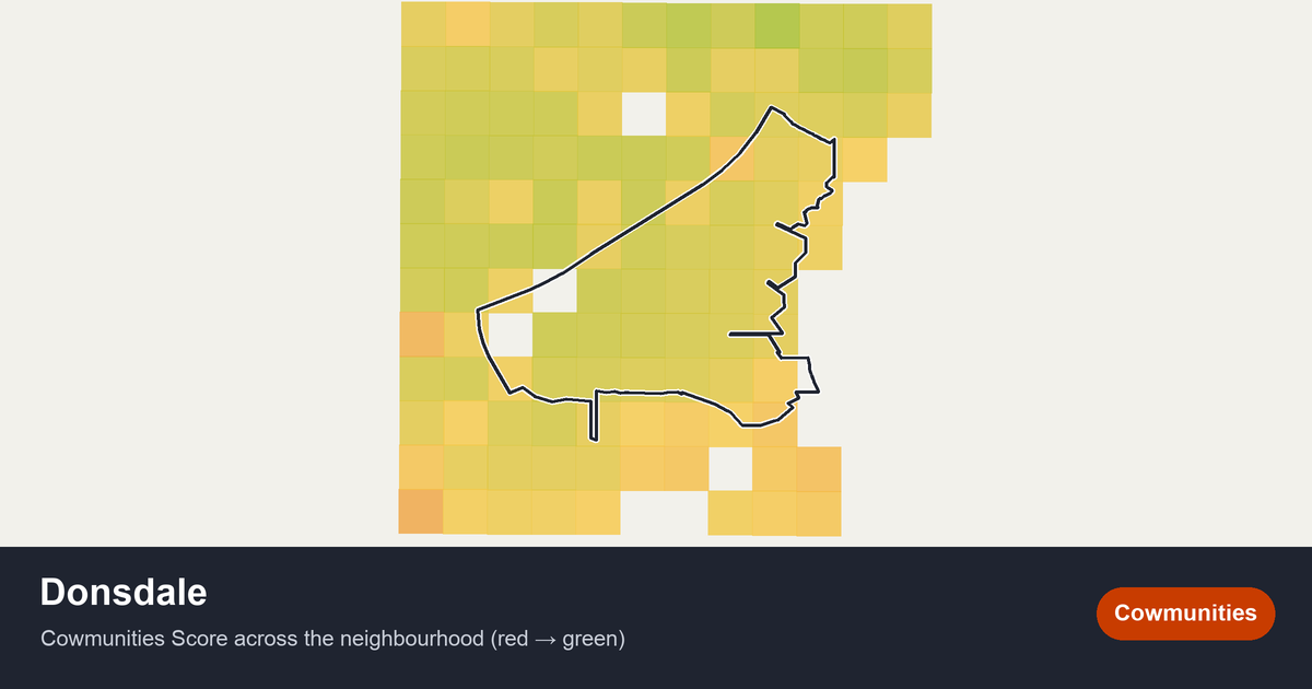 Map of Donsdale in Edmonton