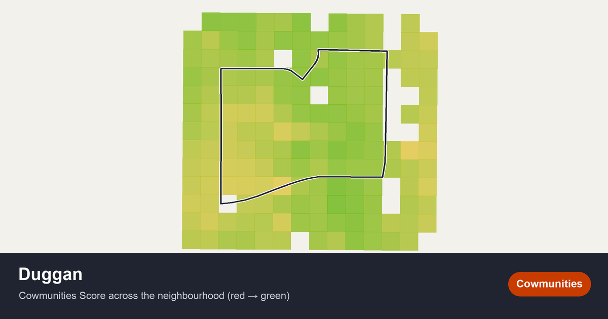 Map of Duggan in Edmonton