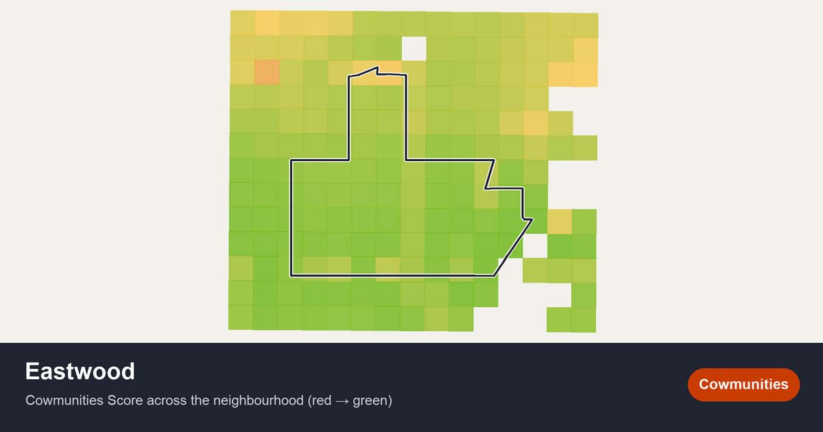 Map of Eastwood in Edmonton