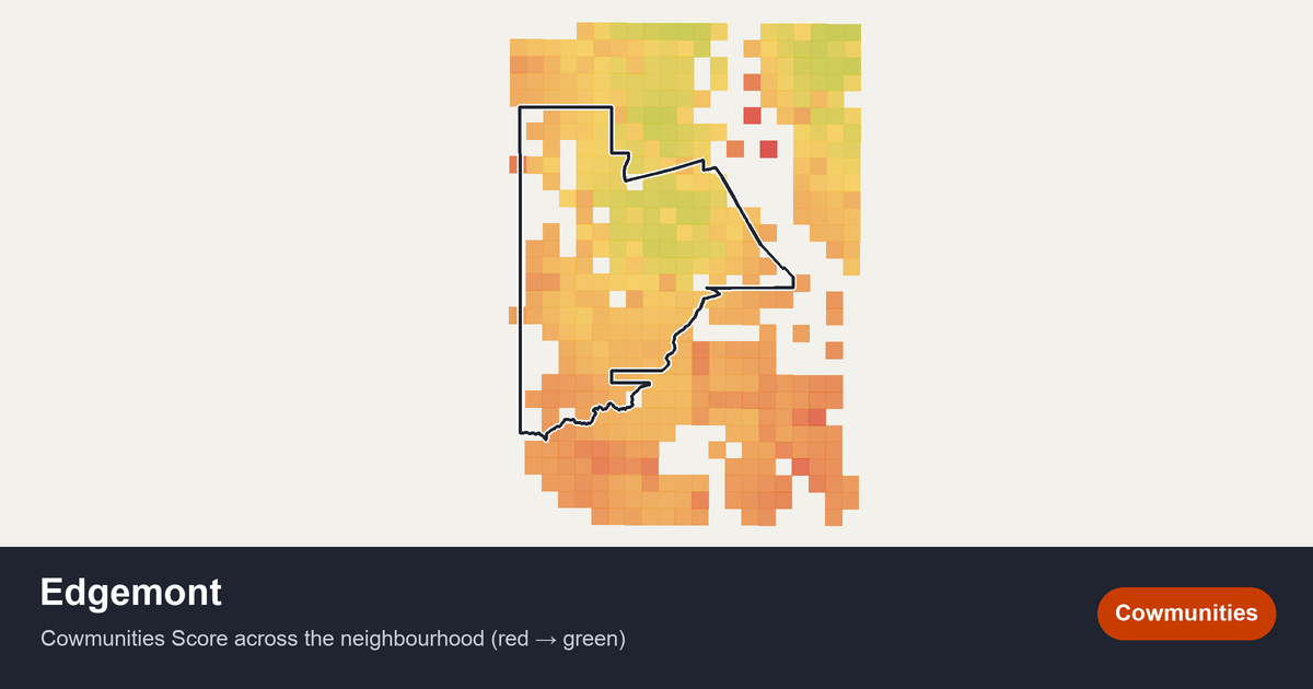 Map of Edgemont in Edmonton