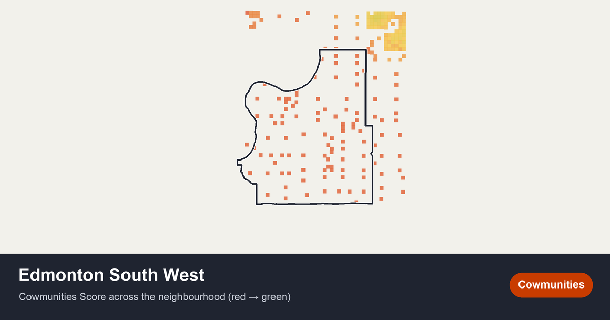 Map of Edmonton South West in Edmonton