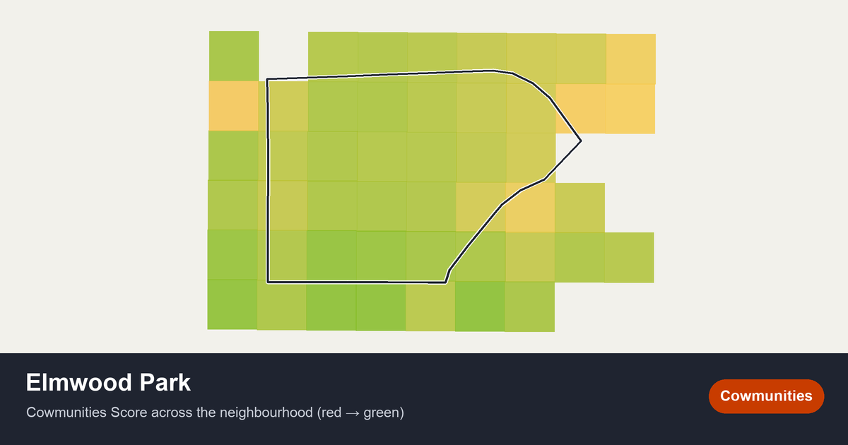 Map of Elmwood Park in Edmonton