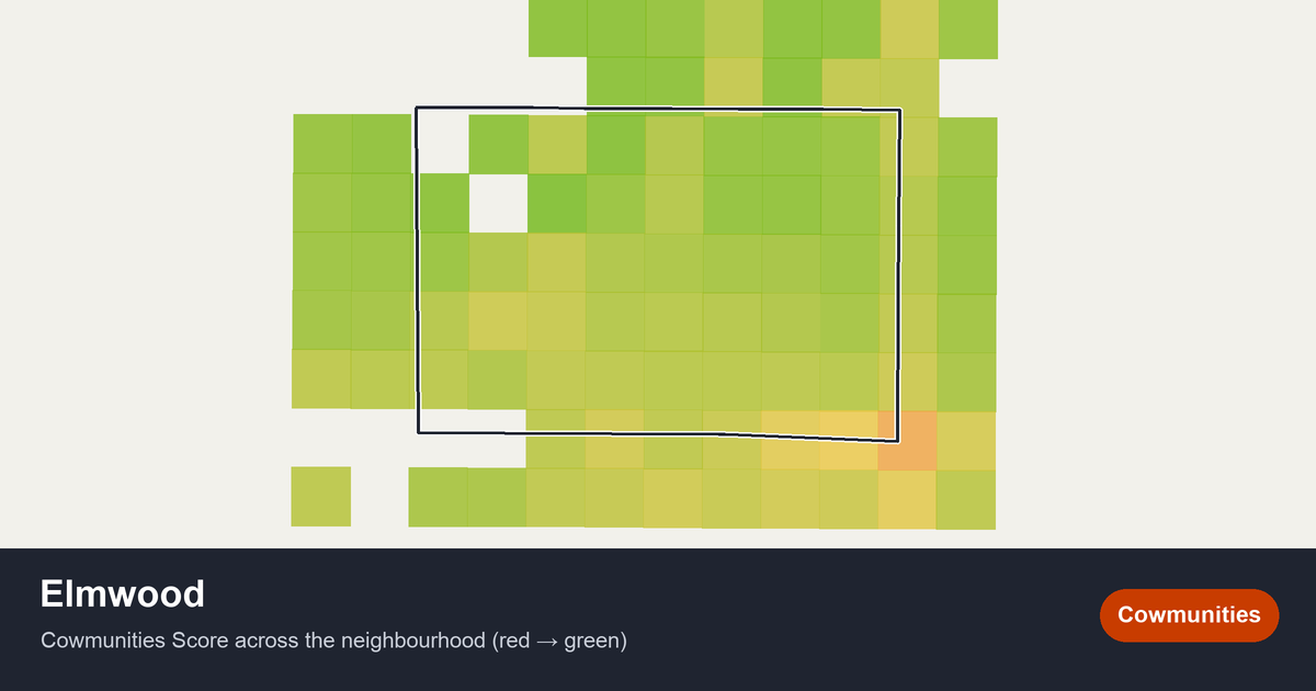 Map of Elmwood in Edmonton