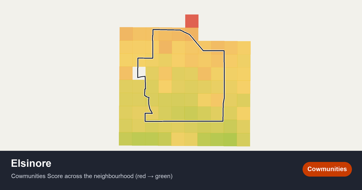 Map of Elsinore in Edmonton