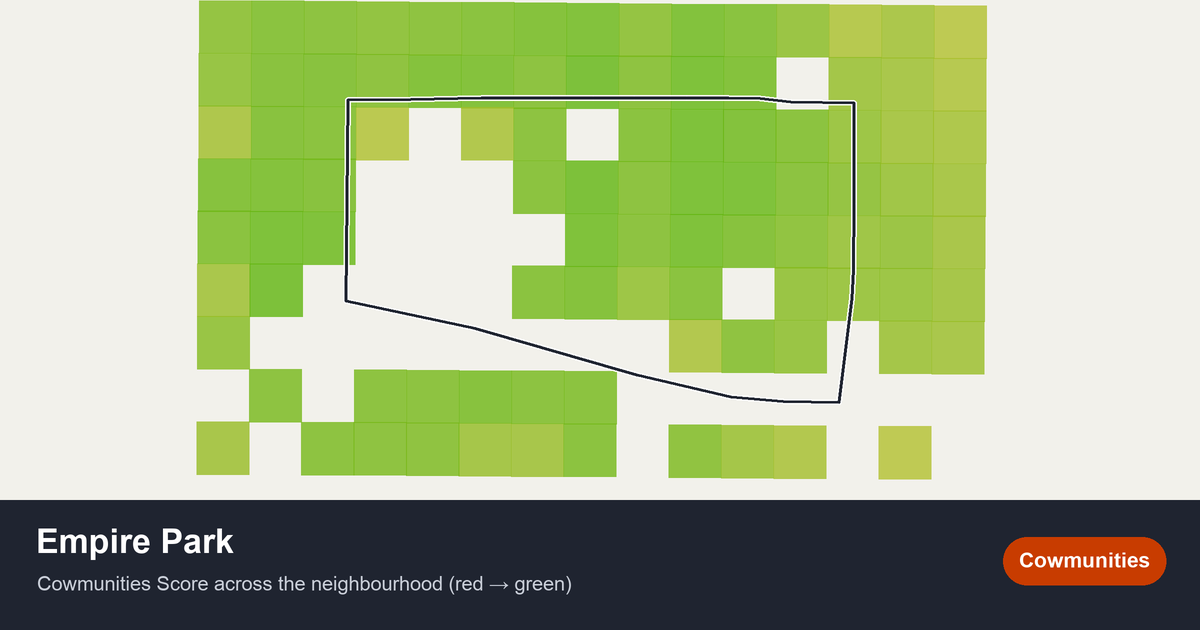 Map of Empire Park in Edmonton