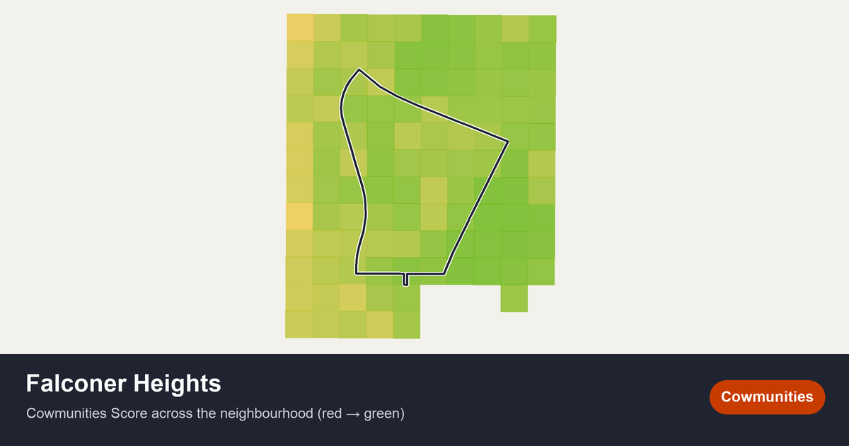 Map of Falconer Heights in Edmonton