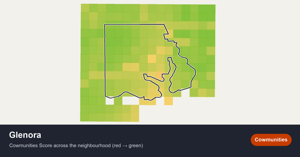 Map of Glenora in Edmonton