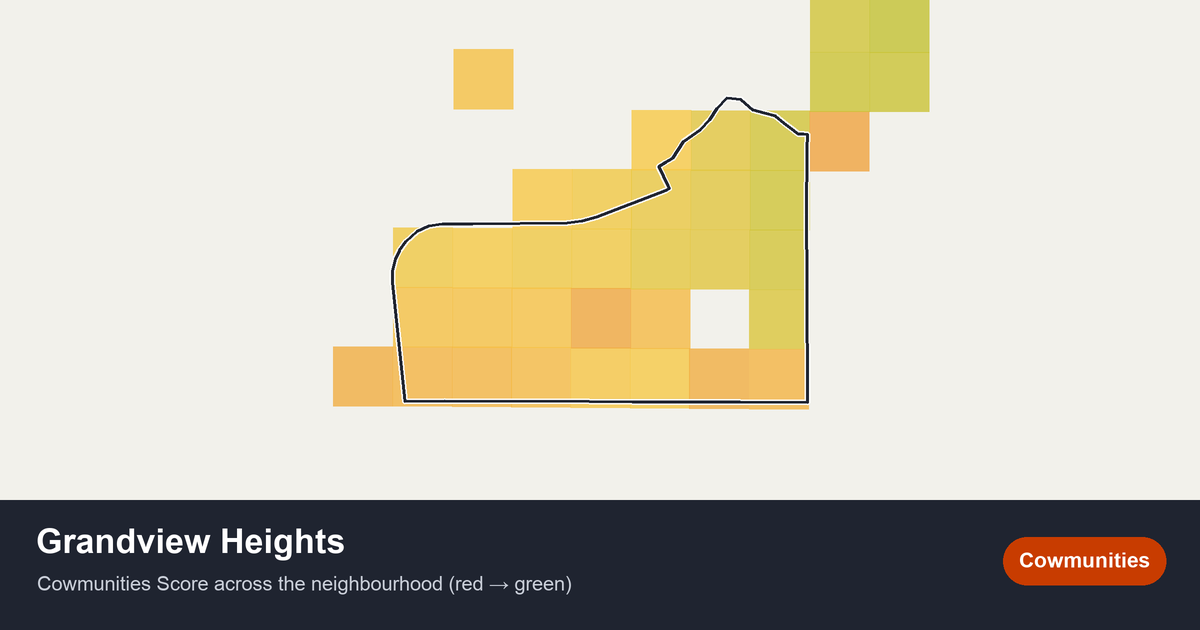 Map of Grandview Heights in Edmonton