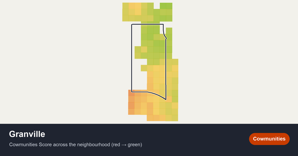 Map of Granville in Edmonton