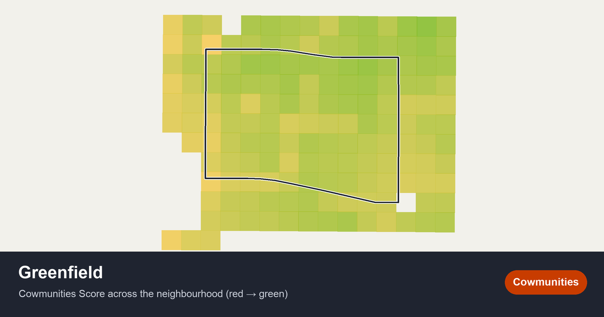 Map of Greenfield in Edmonton