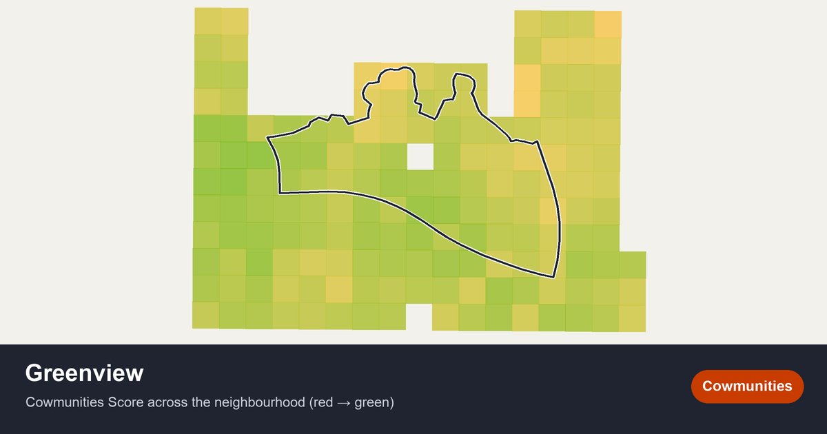 Map of Greenview in Edmonton