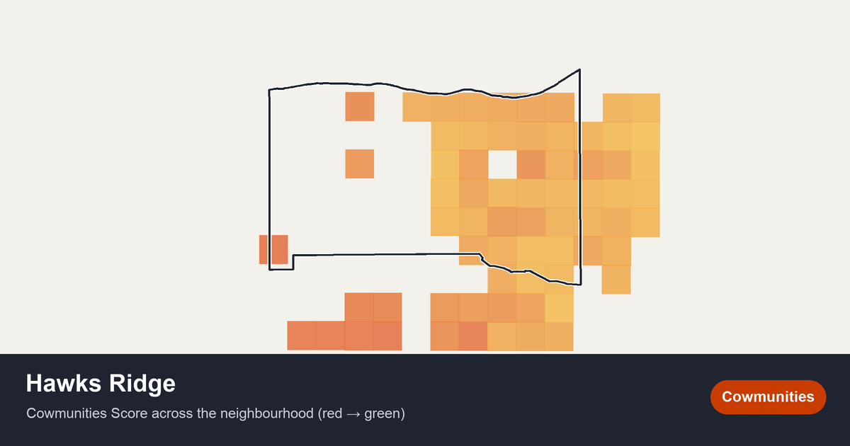 Map of Hawks Ridge in Edmonton