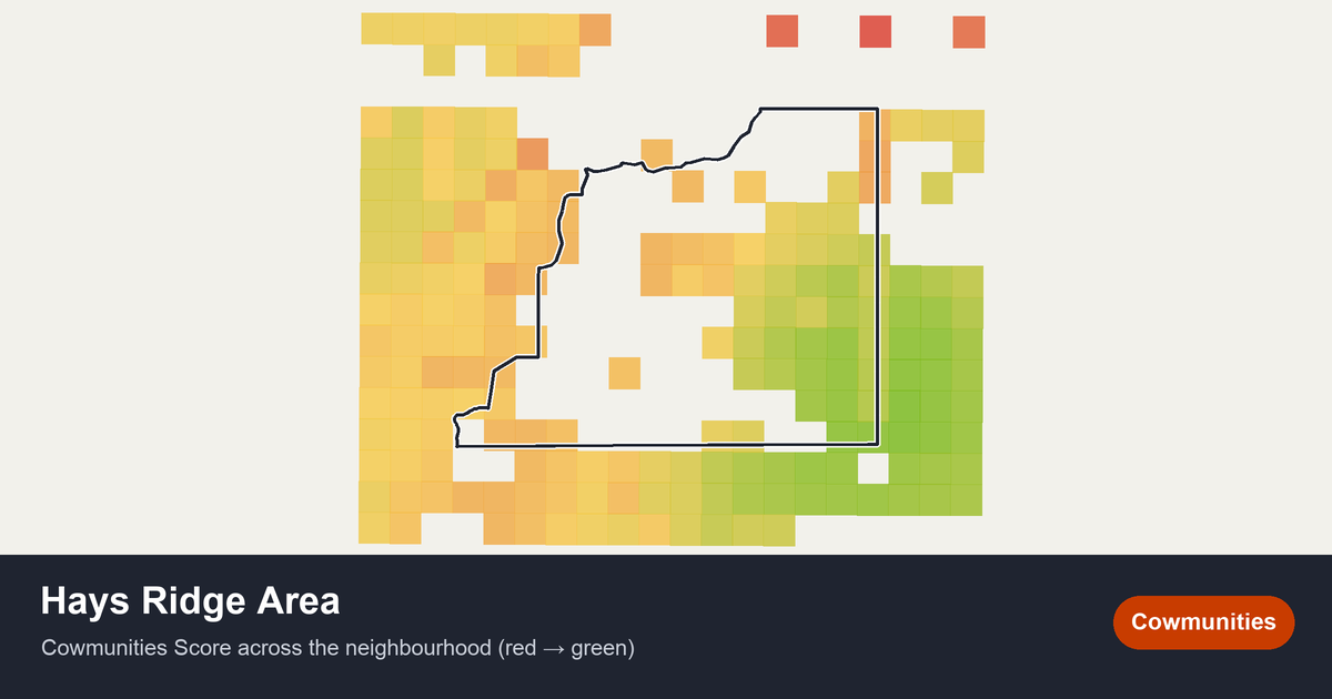 Map of Hays Ridge Area in Edmonton