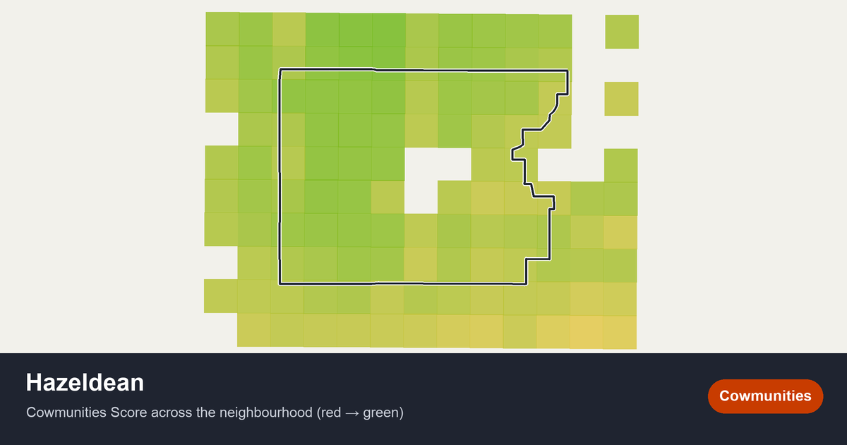 Map of Hazeldean in Edmonton