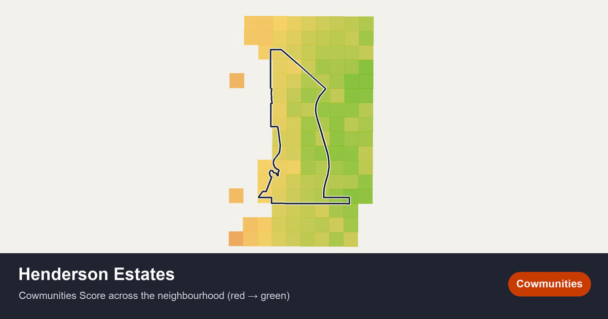Map of Henderson Estates in Edmonton