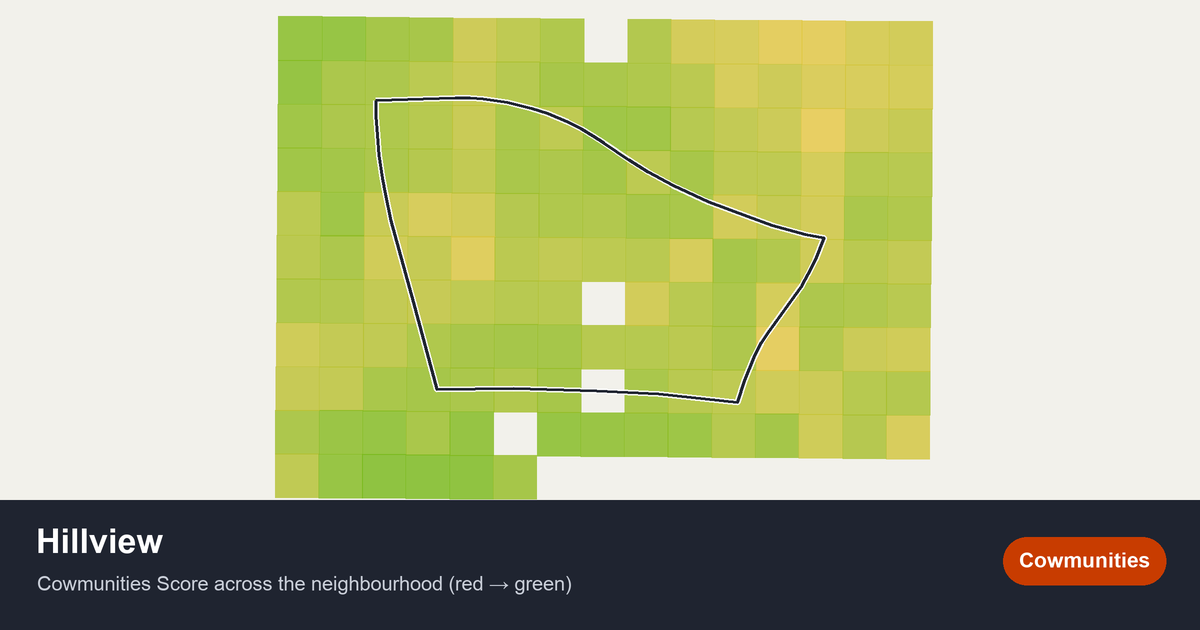 Map of Hillview in Edmonton