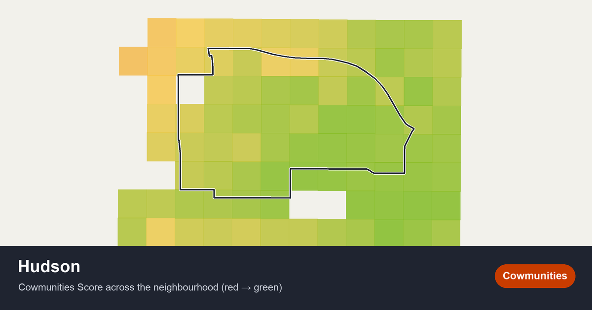 Map of Hudson in Edmonton