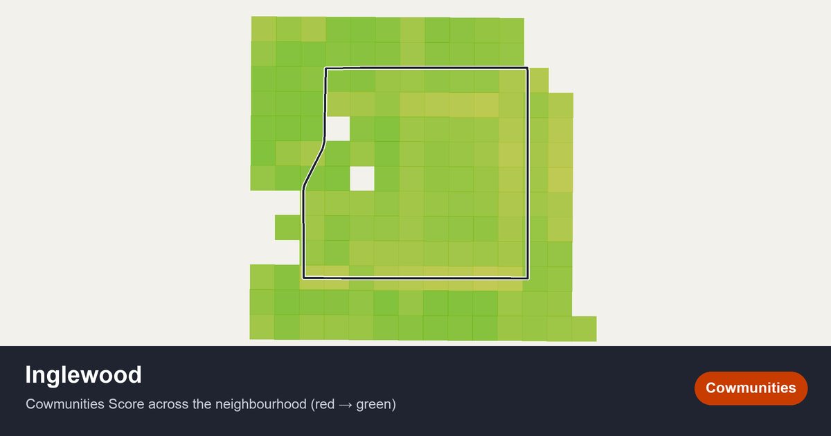 Map of Inglewood in Edmonton