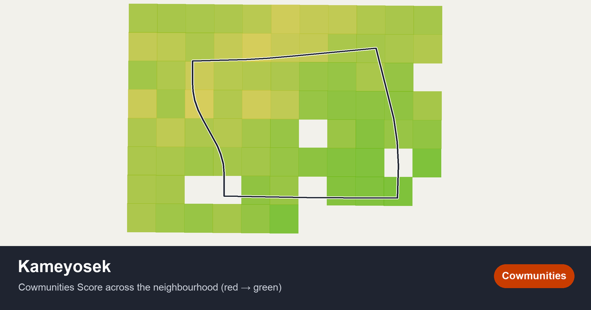 Map of Kameyosek in Edmonton