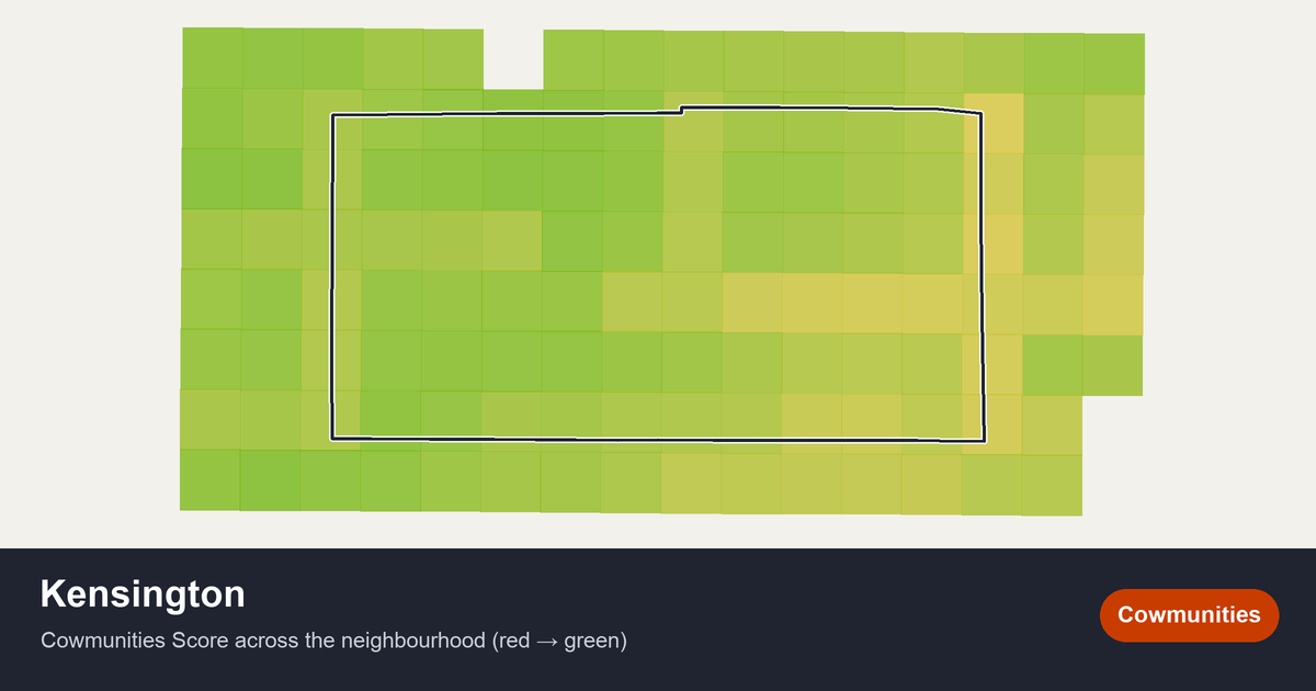 Map of Kensington in Edmonton