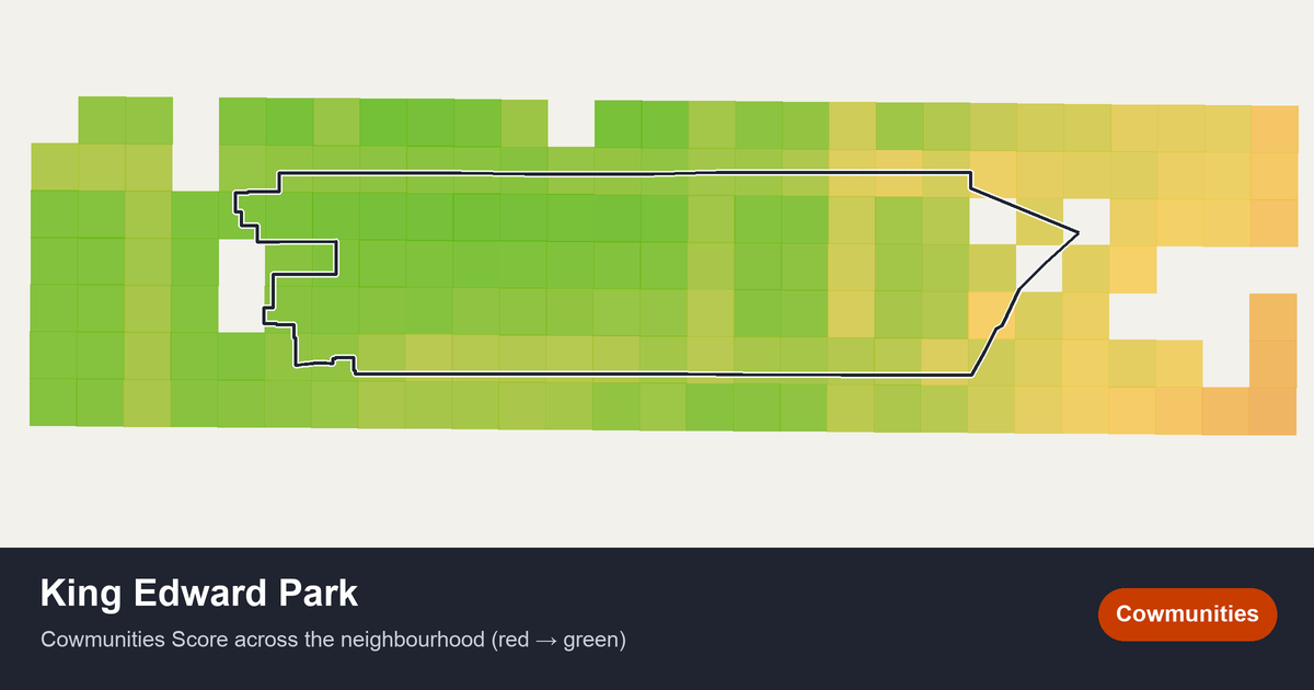 Map of King Edward Park in Edmonton