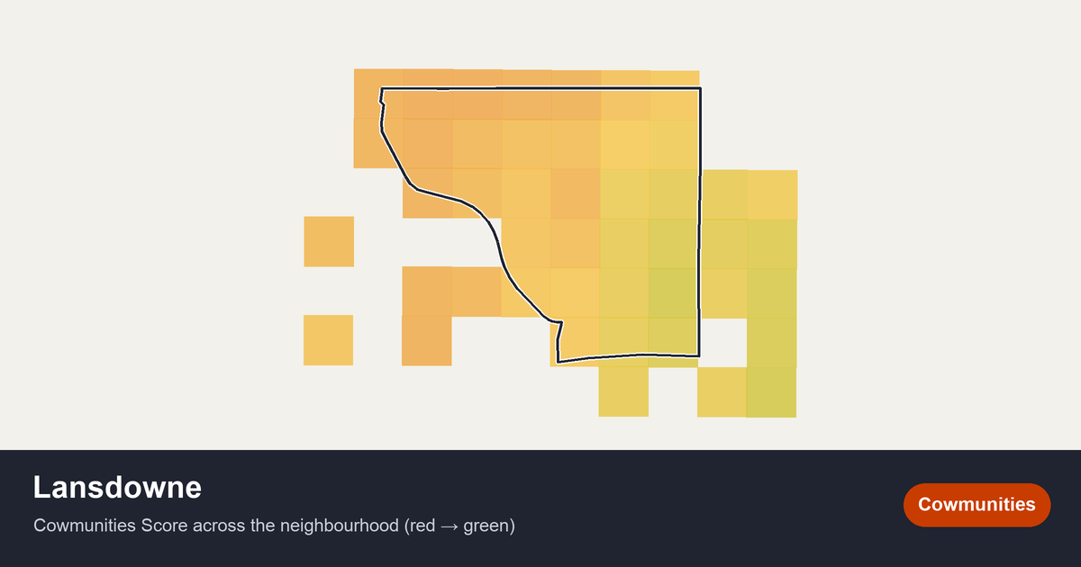 Map of Lansdowne in Edmonton