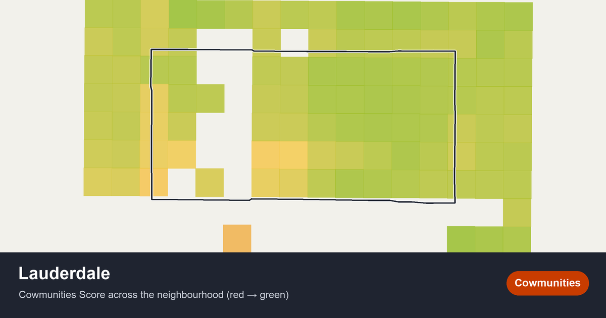 Map of Lauderdale in Edmonton