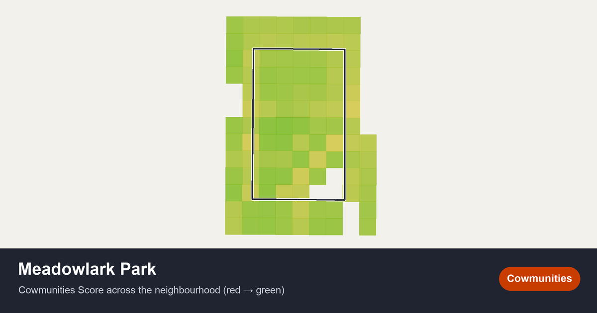 Map of Meadowlark Park in Edmonton