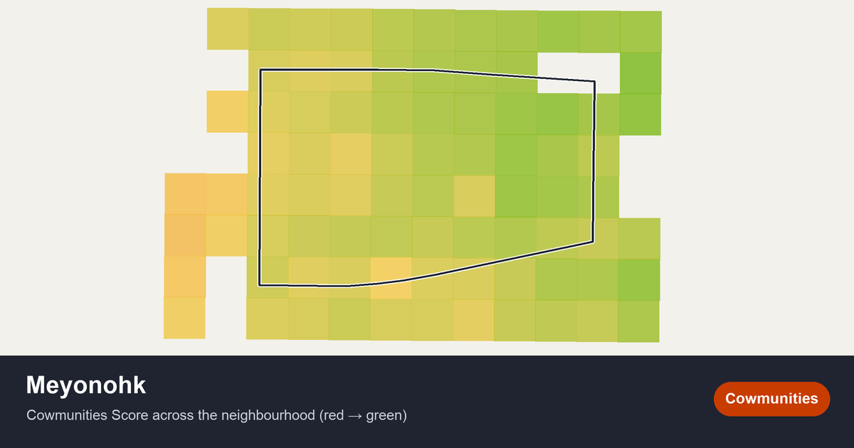 Map of Meyonohk in Edmonton