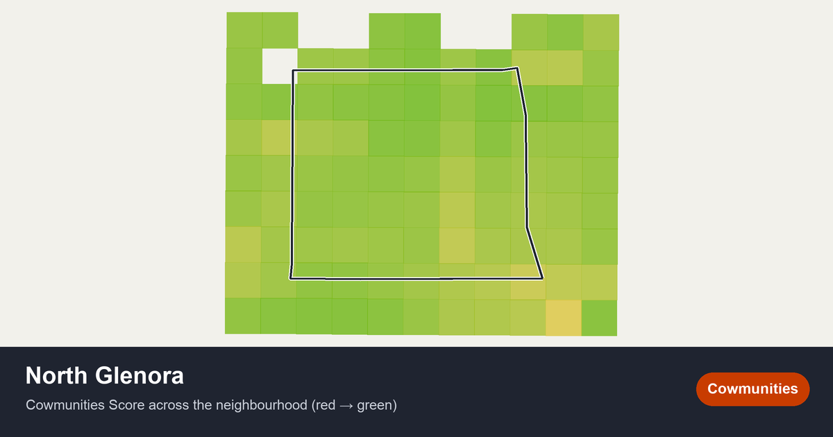 Map of North Glenora in Edmonton