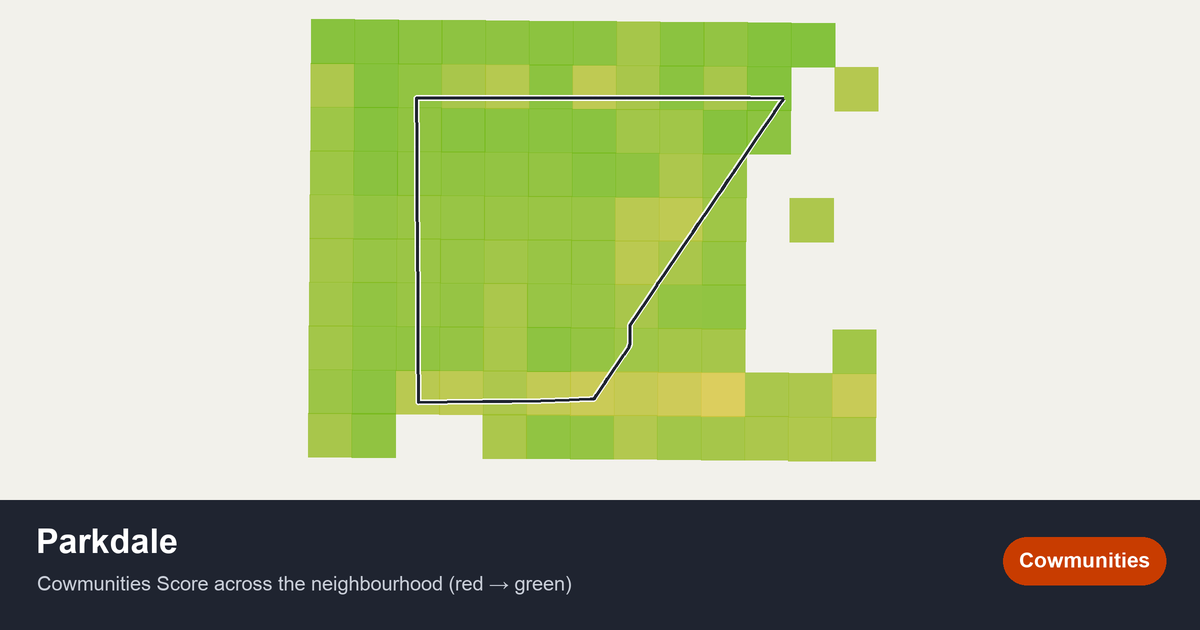 Map of Parkdale in Edmonton