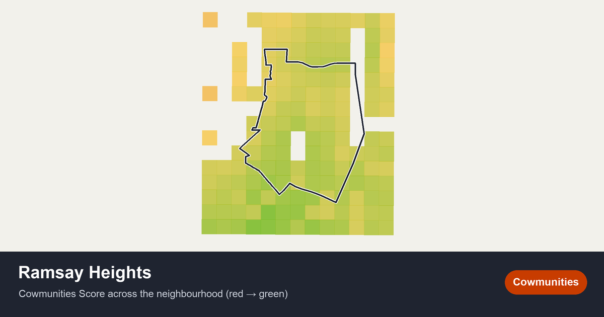 Map of Ramsay Heights in Edmonton