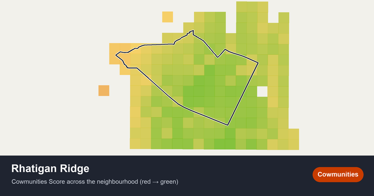 Map of Rhatigan Ridge in Edmonton
