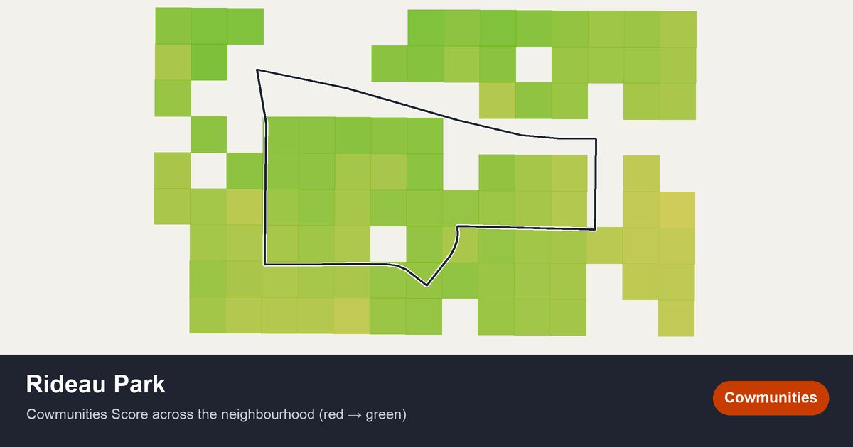 Map of Rideau Park in Edmonton